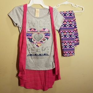 Faded glory 2 pc pink legging set